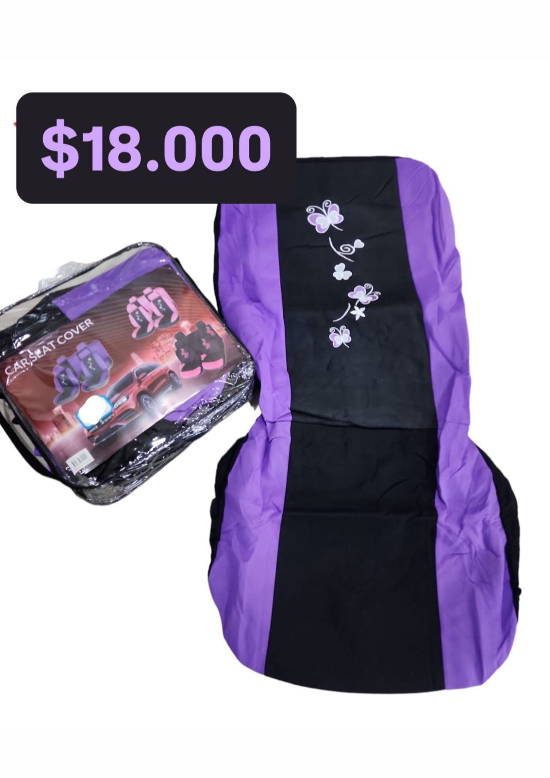 FUNDAS MORADAS CON NEGRO