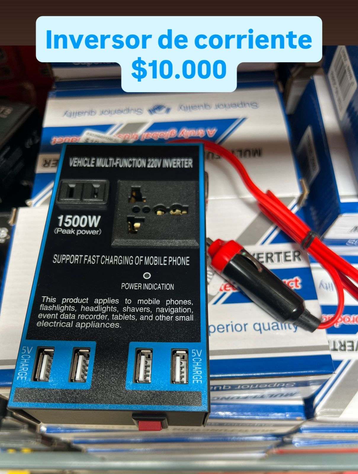 INVERSOR DE CORRIENTE 12 A 220V