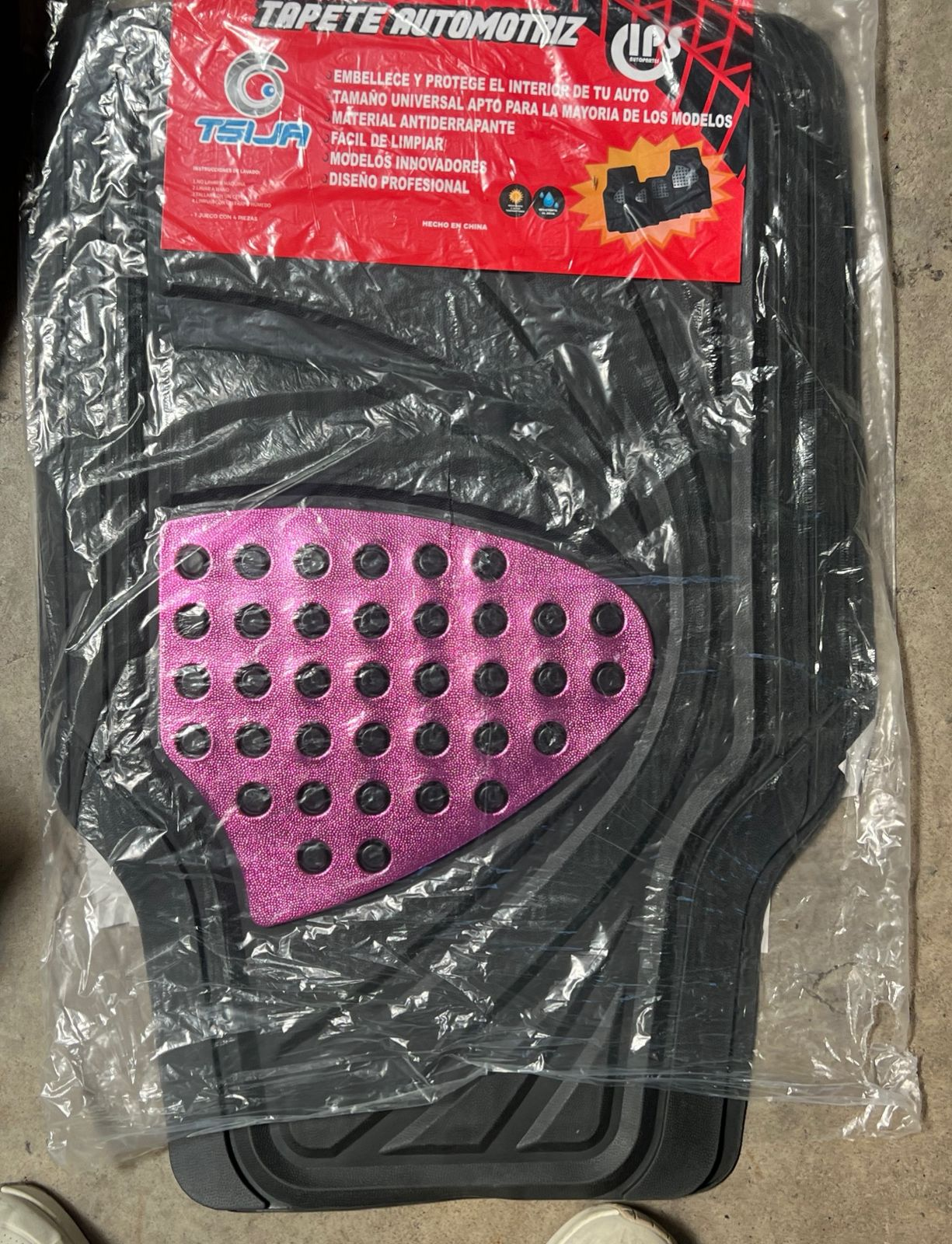 CUBREPISO 4 PCS ROSADO GRANDE