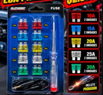 set fusibles cuño con probador