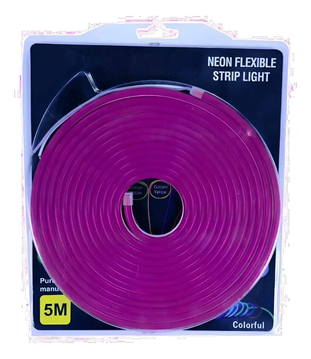 tira neon morada 5 metros 12v sin conector