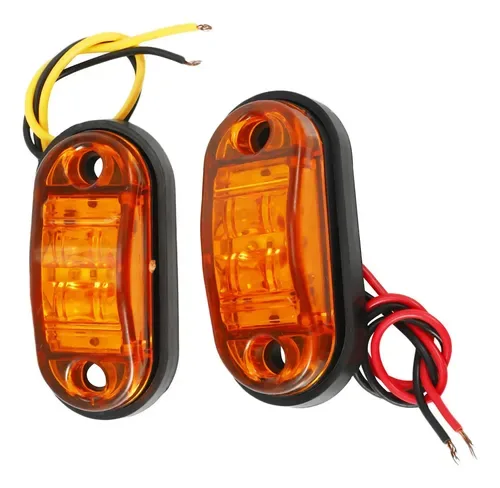 Par Focos Luces Laterales Posición Ambar Universal LED 12V 24V - Iluminación | ESCOMOTORS