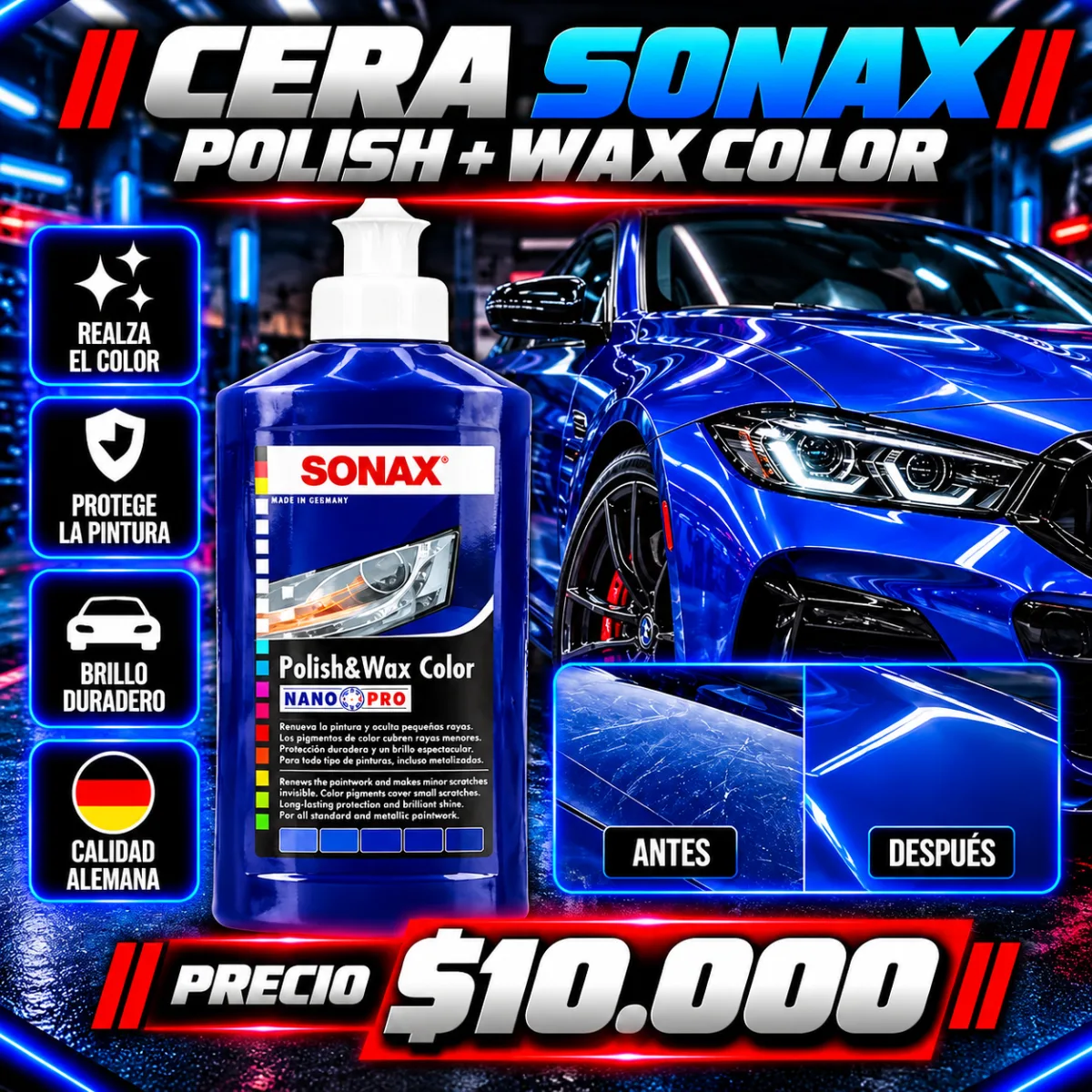 CERA SONAX COLOR AZUL