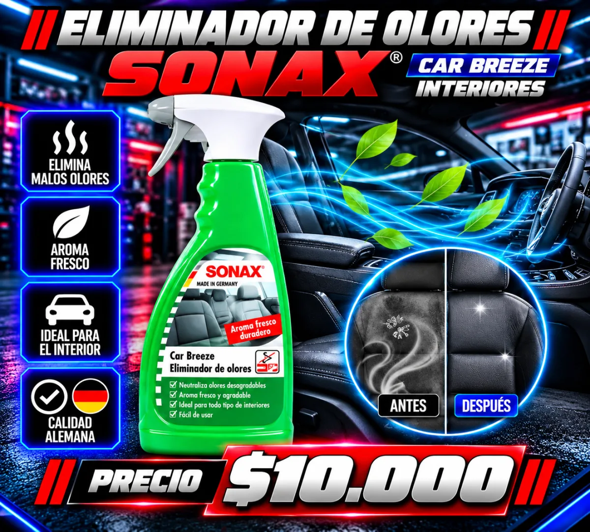 ELIMINADOR DE OLORES SONAX