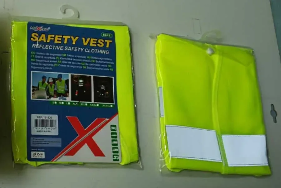 chaleco reflectante de alta visibilidad ( XL: 56*66CM) verde fluorescente PVC